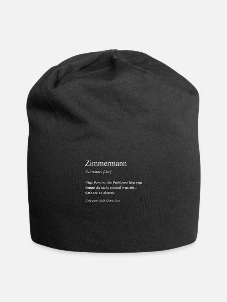 Zimmermann Schreiner Tischler Zimmermann Geschenk - Jersey-Beanie - Schwarz