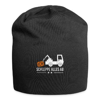 Abschlepper Abschleppwagen Geschenkidee - Jersey-Beanie - Schwarz - Vorne
