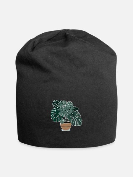 Plante Monstera Belle plante d'intérieur - Bonnet en jersey - noir