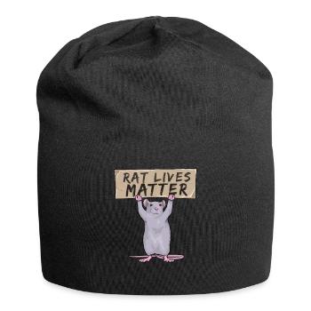 Rat Rats Mouse Owner Pet Rodent - Jersey Beanie - black - Front