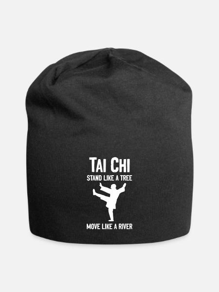 Tai chi funny gift men - Jersey Beanie - black