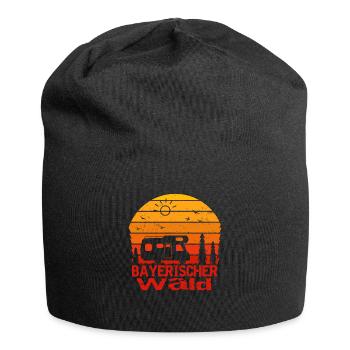 Camping dans la forêt bavaroise - Bonnet en jersey - noir - Devant