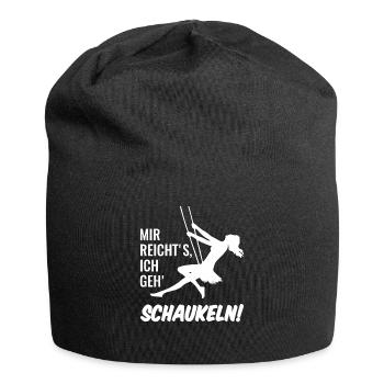 Mir reicht's, ich geh' schaukeln! - Jersey-Beanie - Schwarz - Vorne
