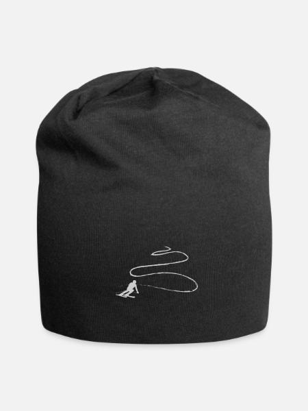 Ski air with leisure and skiing holidays on skis - Jersey Beanie - black