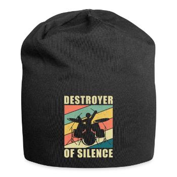 Batteur cadeau batteur batterie batteur - Bonnet en jersey - noir - Devant
