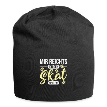 Skat Skatspieler Kartenspiel Mir Reichts Spruch - Jersey-Beanie - Schwarz - Vorne