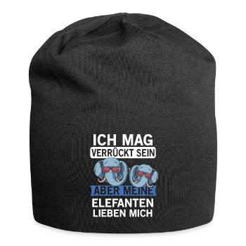 Elefanten Elefant - Jersey-Beanie - Schwarz - Vorne