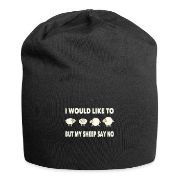 Schafe Spruch - Jersey-Beanie - Schwarz - Vorne