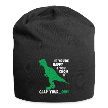 Dinosaure T-Rex Joke Dino Meme Fun Gag - Bonnet en jersey - noir - Devant