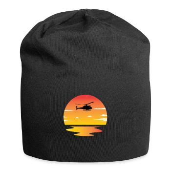 hélicoptère - Bonnet en jersey - noir - Devant