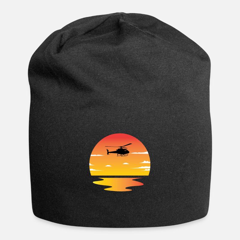 Hubschrauber - Jersey-Beanie - Schwarz