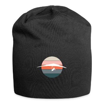 Drachenfliegen Drachenflieger Hängegleiter Retro - Jersey-Beanie - Schwarz - Vorne