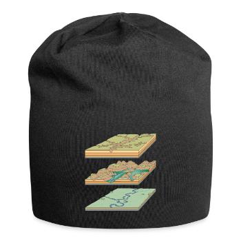 Geologie - Jersey-Beanie - Schwarz - Vorne
