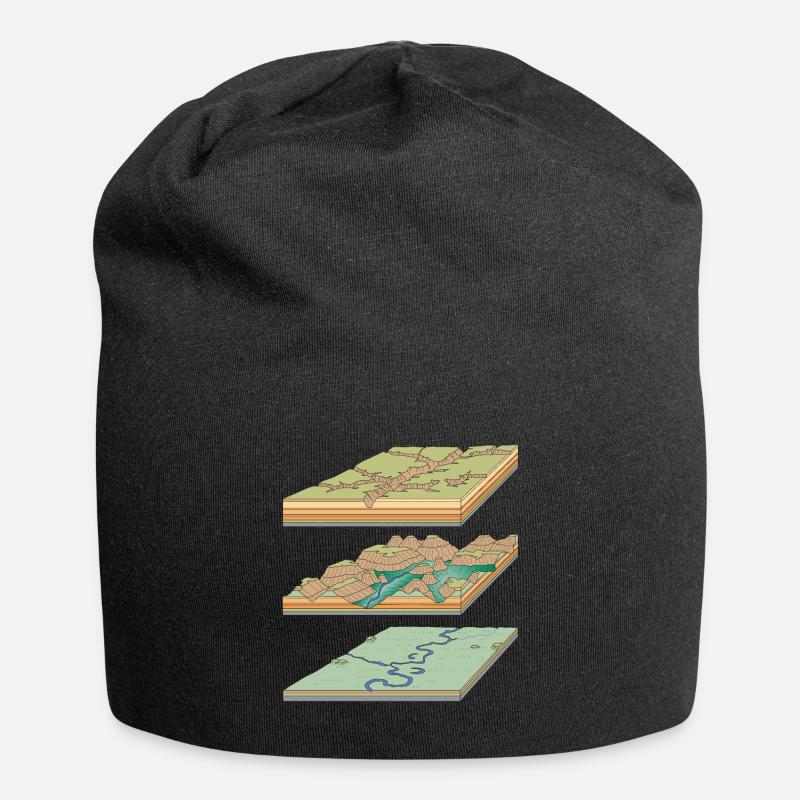 Geologie - Jersey-Beanie - Schwarz
