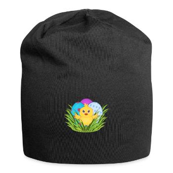 Ostern - Jersey-Beanie - Schwarz - Vorne