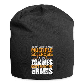 Multiple Sclerosis Awareness Zombies Don't Want My - Jersey Beanie - black - Front