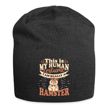 Hamster Nagetier Kostüm - Jersey-Beanie - Anthrazit - Vorne