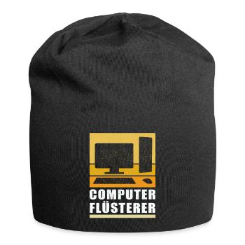 Computer Flüsterer | Informatiker Admin Geschenk - Jersey-Beanie - Schwarz - Vorne