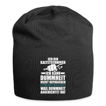Kältetechniker Geschenk Klimatechniker - Jersey-Beanie - Schwarz - Vorne