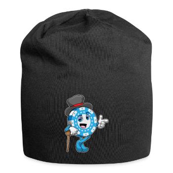 Jetons de poker poker - Bonnet en jersey - noir - Devant