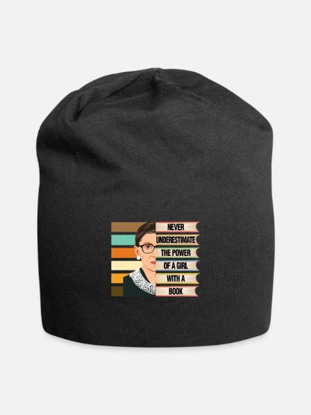 Ruth Bader Ginsburg Zitat Fraueninteresse Spaß Gif - Jersey-Beanie - Schwarz