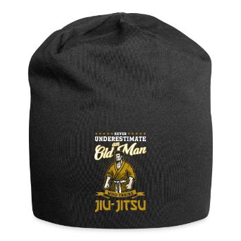 Old Man Jiu Jitsu Alter Mann Opa Kämpfer Geschenk - Jersey-Beanie - Schwarz - Vorne