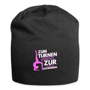 Turnen Turnerin Schülerin Gymnastik Geschenk - Jersey-Beanie - Schwarz - Vorne