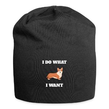 Je fais ce que je veux Drôle Pembroke Corgis - Bonnet en jersey - noir - Devant