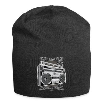 Musique boombox boombox rétro vintage - Bonnet en jersey - charbon - Devant