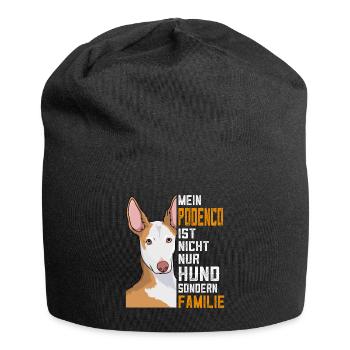 Podenco Hund ist Familie Geschenk - Jersey-Beanie - Schwarz - Vorne
