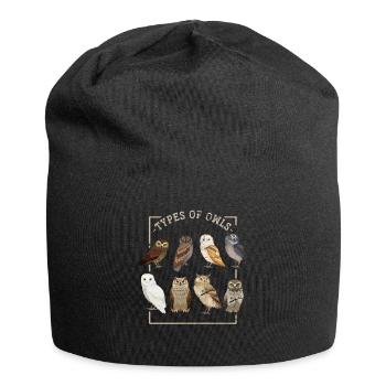 Owl night - Jersey Beanie - black - Front