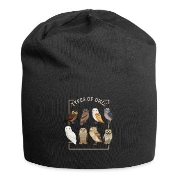 Owl owl - Jersey Beanie - black - Front