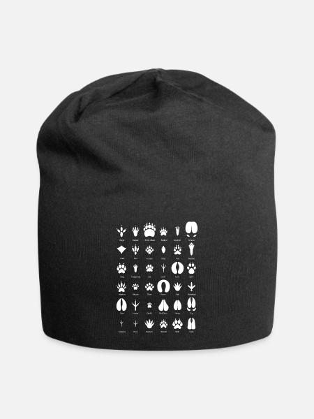 Animaux de la forêt empreinte collection cadeau - Bonnet en jersey - noir