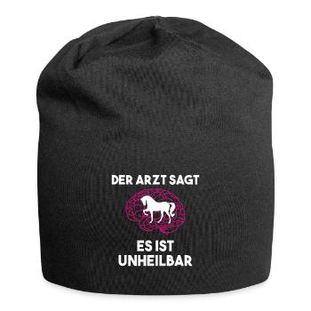 Der Arzt Sagt Es Ist Unheilbar Pferd | Reiten - Jersey-Beanie - Schwarz - Vorne