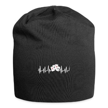 Poker Casino Hold'em Spades Poker Face Bluff - Jersey Beanie - black - Front