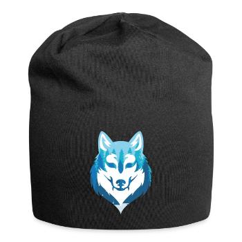 Hund Wölfe Rudel Tiere Wald Märchen Jäger - Jersey-Beanie - Schwarz - Vorne