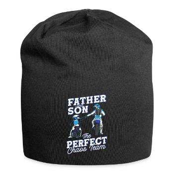 Motorrad Dirt Bike Motocross Geschenk - Jersey-Beanie - Schwarz - Vorne