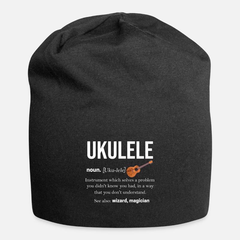 ukulele - Jersey Beanie - black