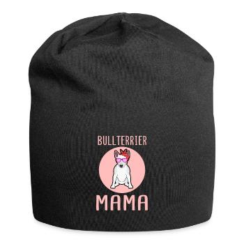 Bull terrier maman chien propriétaire cadeau maîtresse - Bonnet en jersey - noir - Devant