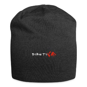 Born to Mountain - Jersey Beanie - charcoal grey - Front