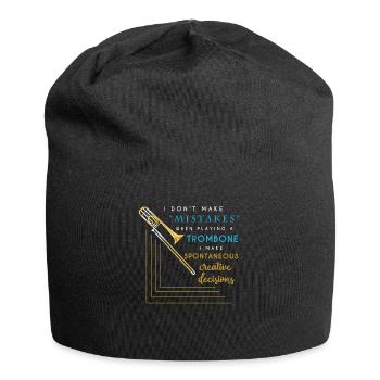 Trombone musicien - Bonnet en jersey - noir - Devant