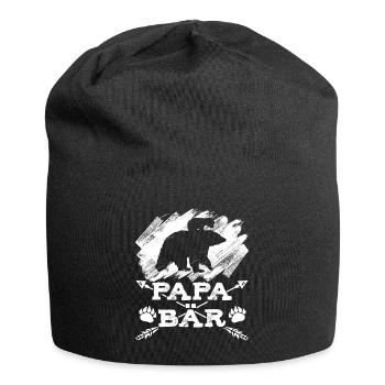 Dad Bear Father Father's Day - Jersey Beanie - black - Front