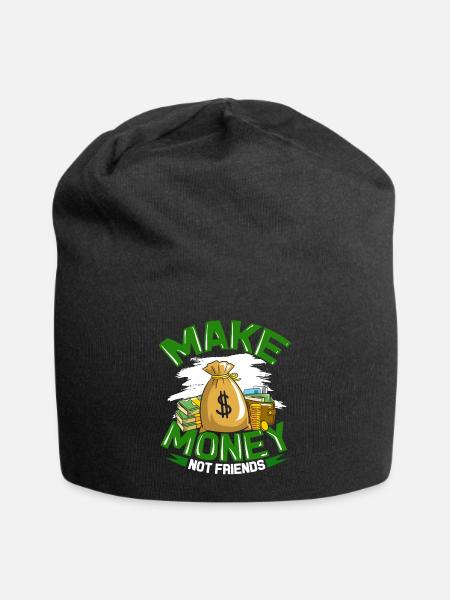 Geld Bargeld Kapitalismus Dollar Euro Money Reich - Jersey-Beanie - Schwarz