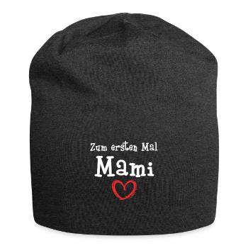 Zum Ersten Mal Mami Werdende Mutter 2021 - Jersey-Beanie - Anthrazit - Vorne