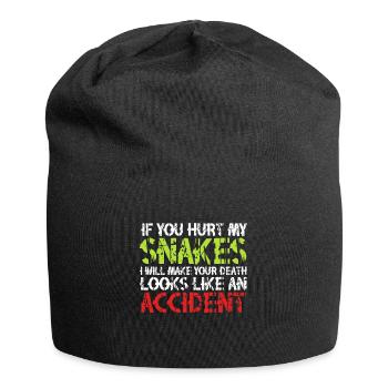 Serpents mère serpent reptile ne blesse pas mon serpent - Bonnet en jersey - noir - Devant
