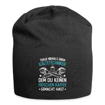 Kältetechniker Geschenk Klimatechniker - Jersey-Beanie - Schwarz - Vorne