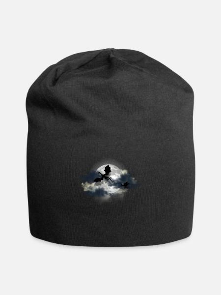 Drache Weihnachten Lustig Geschenk - Jersey-Beanie - Schwarz