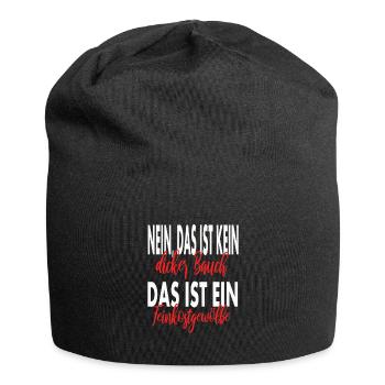 Nein, das ist kein dicker Bauch - Jersey-Beanie - Schwarz - Vorne