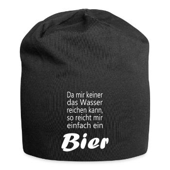 Bier trinken Bierzelt Biergarten Bierliebhaber - Jersey-Beanie - Schwarz - Vorne