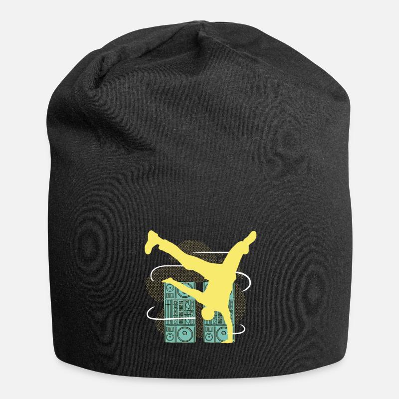 Breakdancer Hip Hop - Jersey-Beanie - Schwarz